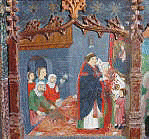 Detalle del retablo que representa el milagro